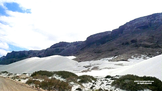 ソコトラ島の白い砂丘